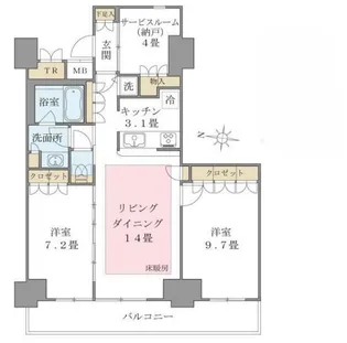 Brillia ist 東雲キャナルコート【3階】の間取り
