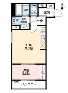 リーブルファイン越谷東大沢【1階】の間取り