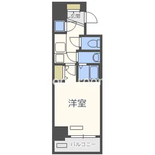 レジュールアッシュ松屋町【9階】の間取り