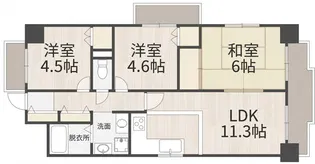 北梅田パークレジデンス【4階】の間取り
