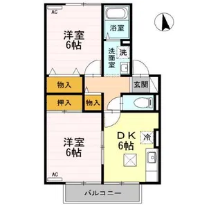 ドミールみずほの里【2階】の間取り