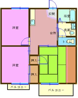 コーポみつ B棟【1階】の間取り
