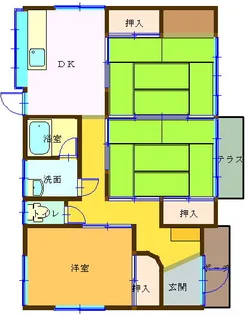 熊本県熊本市北区高平3【一戸建】の間取り