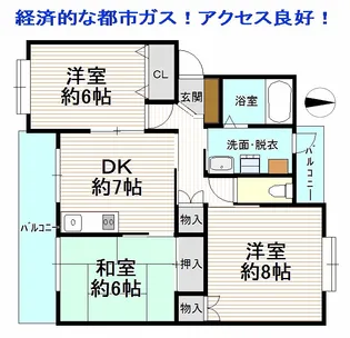 コーワ長町【2階】の間取り