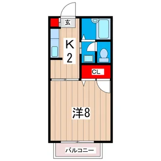 グリーンシャルマン【2階】の間取り
