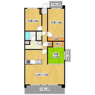 アリエル【3階】の間取り