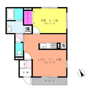 アヴニールI【1階】の間取り
