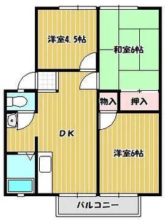 パナハイツドリーム坂出A棟【2階】の間取り