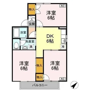 パークサイド吉敷 C棟【2階】の間取り