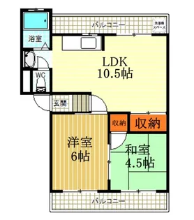 パルコートタナカ【1階】の間取り