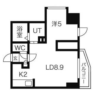マハトゥール伏見【9階】の間取り
