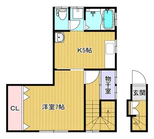 ボヌール東万代II【2階】の間取り