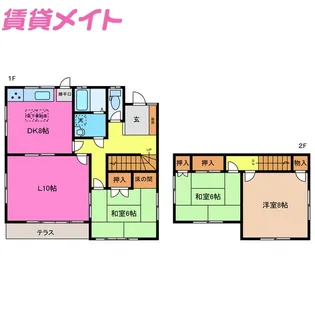 三重県四日市市あがたが丘2【一戸建】の間取り