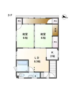 綱島ビル 3F部分【3階】の間取り