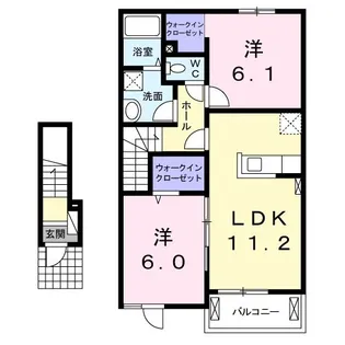 ワンビュライズ【2階】の間取り