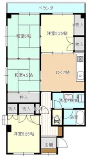 マンション鵜の島【8階】の間取り