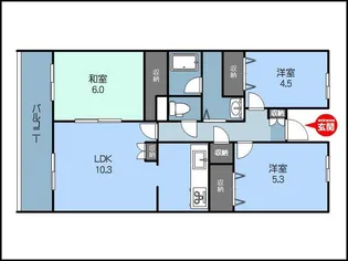 アークハイム新潟【4階】の間取り