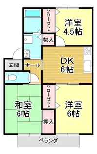 ハイカムール華浦【1階】の間取り