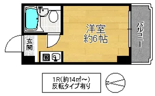 レアレア放出20番館【7階】の間取り