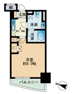 パークアクシス博多【3階】の間取り