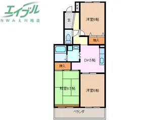 PICO HOUSE B棟【3階】の間取り