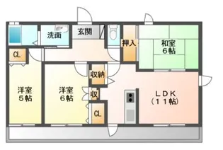 グラスガーデンマンション【2階】の間取り