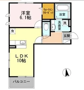 サニーウエスト【3階】の間取り