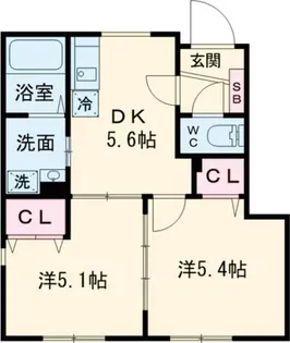 メゾンジェム【1階】の間取り