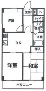 ブルームライフ市川【2階】の間取り