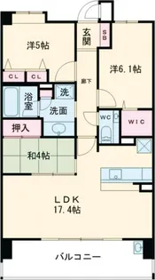アクタス籠町グランミライ【3階】の間取り