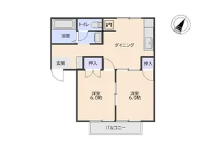 コーポみどり【2階】の間取り