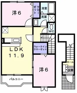 セイバリーII【2階】の間取り