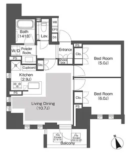 ベルビュー千代田飯田橋【6階】の間取り