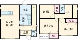 群馬県前橋市総社町総社【一戸建】の間取り