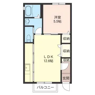 クラヴィエA【1階】の間取り