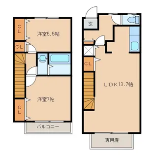 アルシェコートB棟の間取り