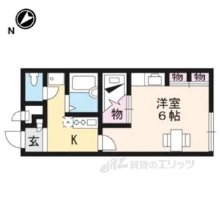 レオパレスジュネス桂【2階】の間取り