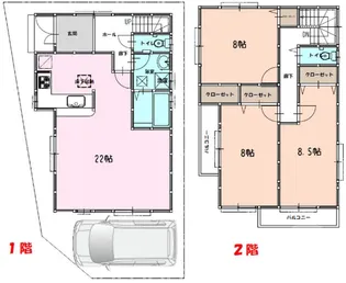 大阪府摂津市鳥飼下2【一戸建】の間取り