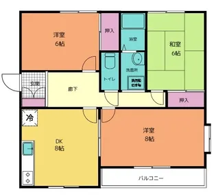 パティオD【1階】の間取り