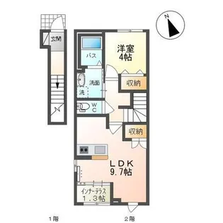 山形県山形市双月町1【アパート】の間取り