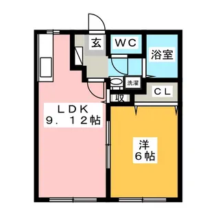 エスパシオ金子I【1階】の間取り