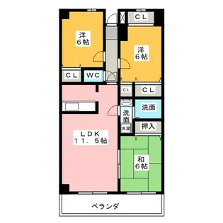 ブリリアント【1階】の間取り