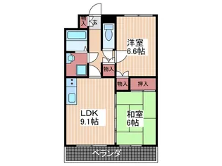 広島県呉市焼山西3【マンション】の間取り