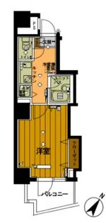 スカイコート駒沢大学【2階】の間取り