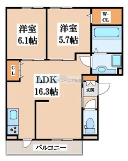 グランクリフ【3階】の間取り