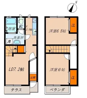 富山県富山市婦中町下轡田【一戸建】の間取り