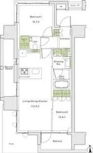 ザ・パークハビオ都島フロント【11階】の間取り