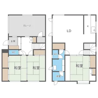 北海道札幌市中央区南二十三条西12【一戸建】の間取り