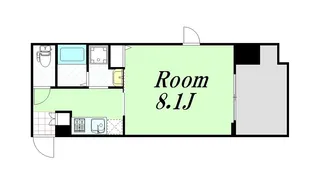 レジデンス中之島【5階】の間取り