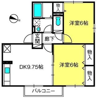 カサグランデD【2階】の間取り